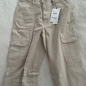 Zara Women's Tan Straight Leg Cargo Pants